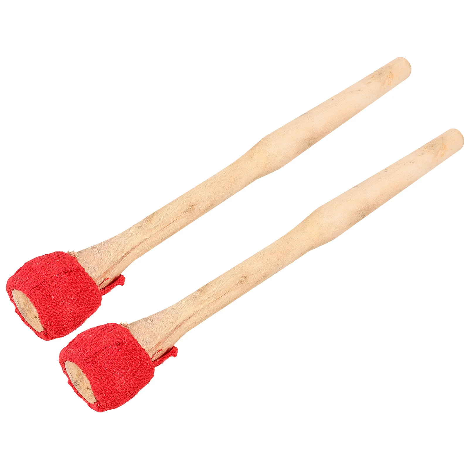 

2pcs Small Gong Drumsticks Wooden Handle Cotton Head Percussion Mallets For Adult Beginner Practice Instrument Accessory