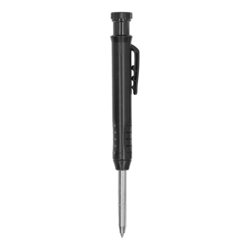 

Mechanical Carpenter Pencil Kit Built In Sharpener 2.8mm Refills Woodworking Pencil Kit Black