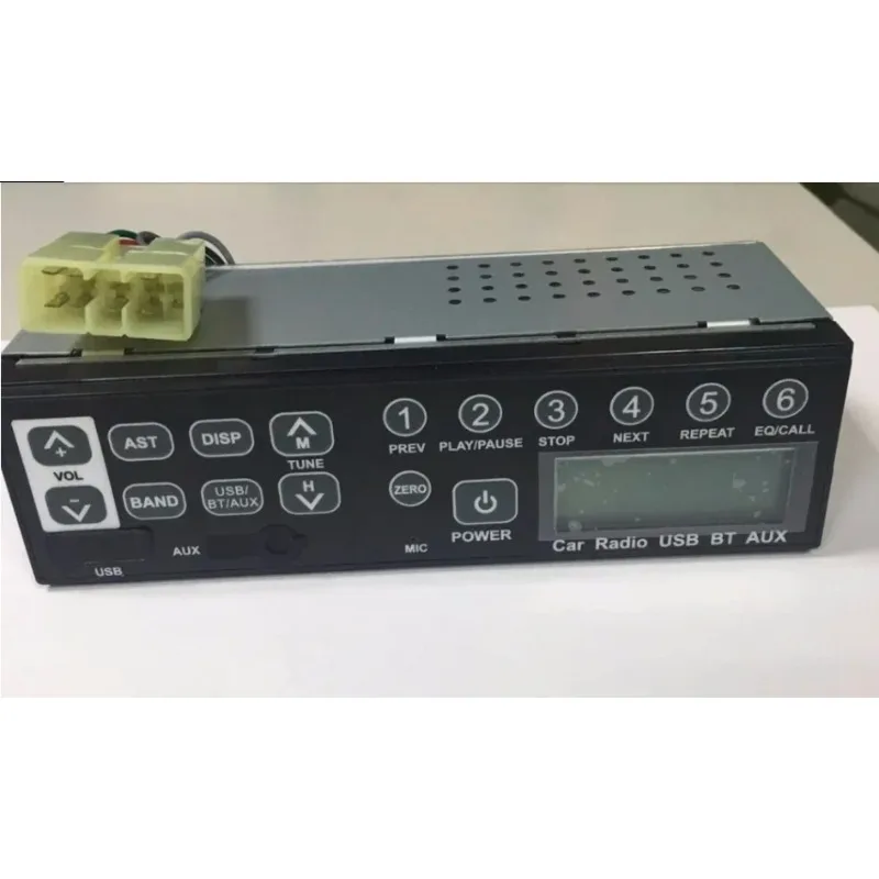 Vehicle Multimedia Player FM AM Radio USB Playback With External Antenna Jack for Engineering Machinery Cab Audio