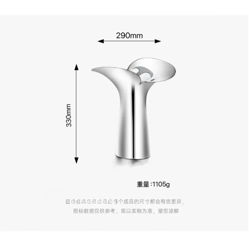Nordic light luxury stainless steel flower ware home insert vase living room dining table room ornament soft decorative vase