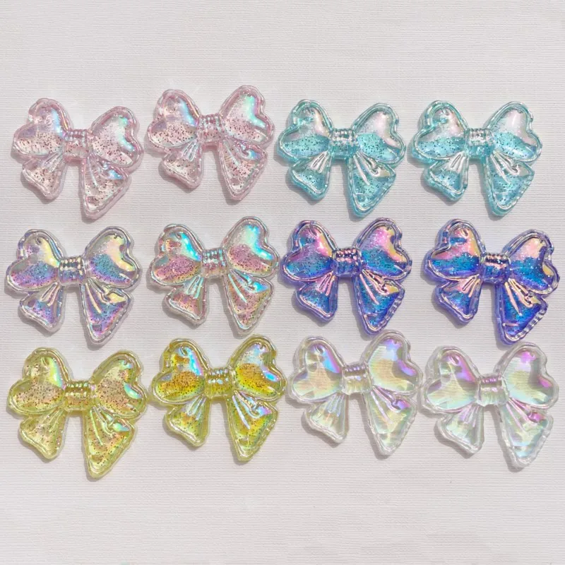 20pcs 35mm Butterfly Acrylic Patch Flat Back Resin Cabochons Diy Phone Case Hair Clip Jewelry Decoration Crafts Accessories