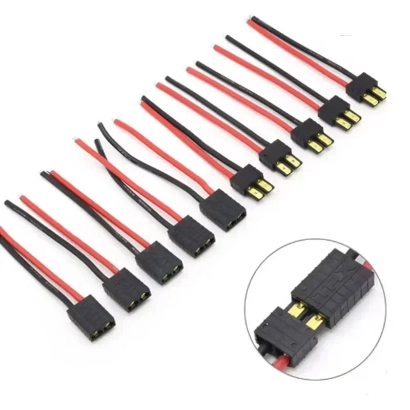 5pairs/10pcs/lot Trx Plug Male Female Connector Silicone Wire With 14/16AWG for Rc Battery / Rc Drone