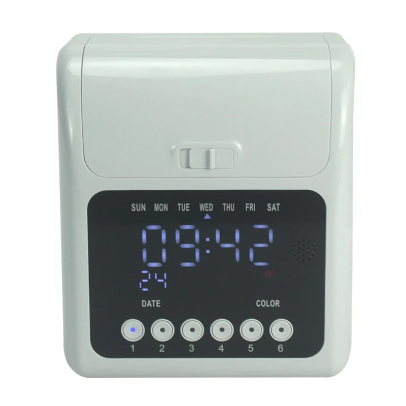 Macchina per le presenze in inglese, orologio transfrontaliero, orologio per carte di carta, macchina per microcomputer, ingresso e uscita per carte, 158 litri
