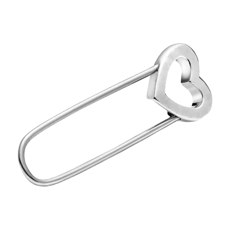 Silver 925 Original ME Safety Pins Brooches For Women With Heart Signature Clasp Fit Lapel Sleeve DIY Jewelry Making Decorations