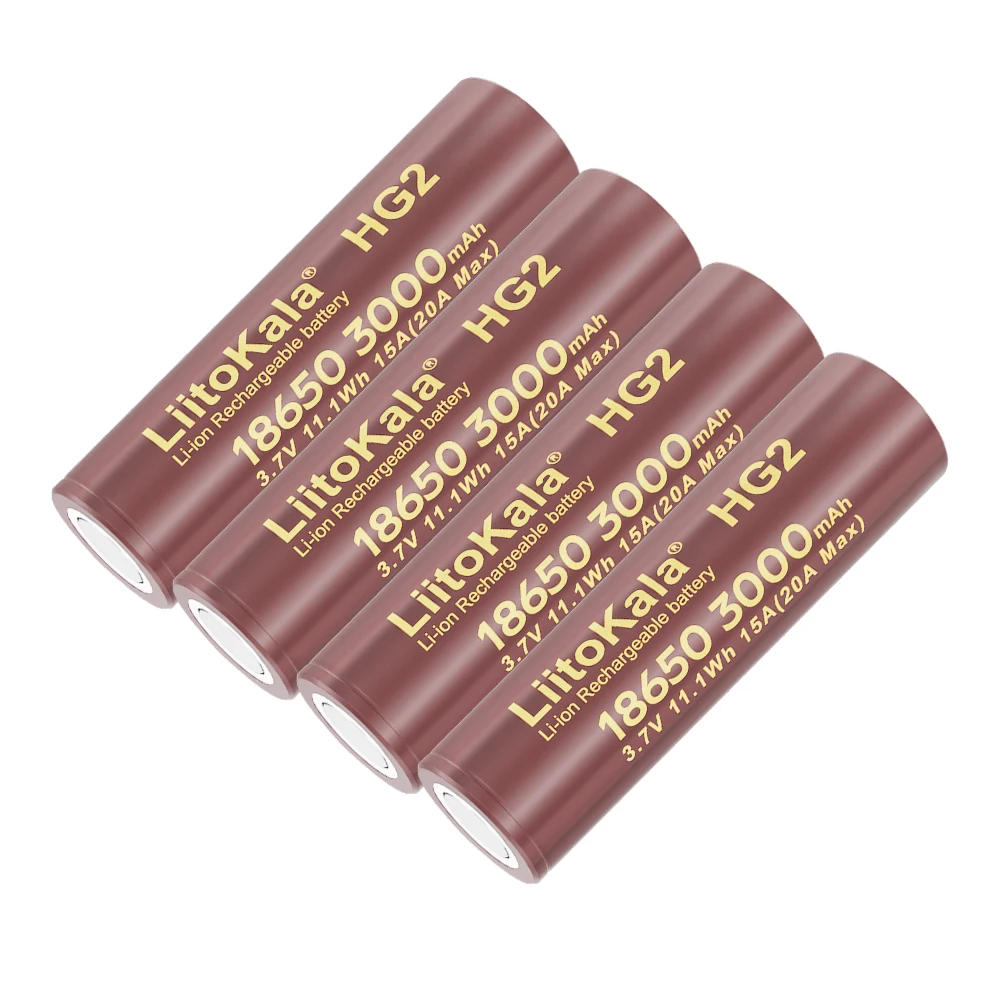 Liitokala 100% New HG2 18650 3000mAh Rechargeable Battery 18650HG2 3.6V Discharge 20A Max 35A Power Batteries