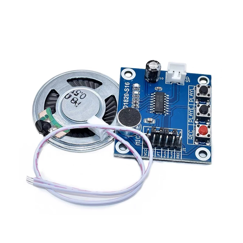 ISD1820 recording and voice module recording and playback module board with microphone head 0.5W speaker voice module