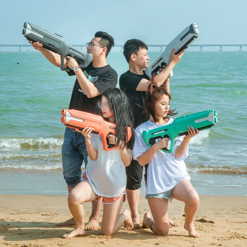 Pistola de agua eléctrica de succión totalmente automática, pistola de juguete de alta presión para piscina, playa de verano, juguete al aire libre para niñas y niños, regalo