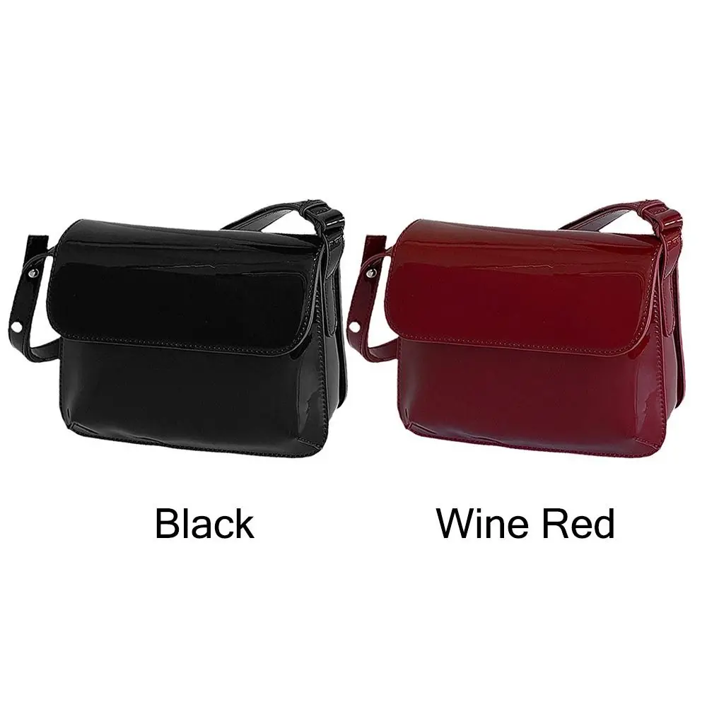 Retro Small Patent Leather Women\'s Underarm Shoulder Side Bag Fashion Ladies Small Crossbody Bags Female Handbags