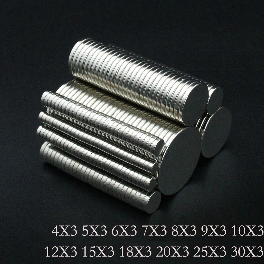 Super Strong Magnet 4x3/5x3/6x3/9x3/10x3/15x3/20x3/25x3/30x3mm N35 Round Magnetic NdFeB Neodymium magnet Powerful Disc imanes