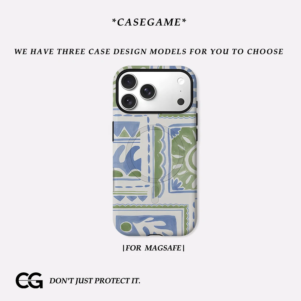 SAGE SUNS Phone Case for IPhone 17 16 15 14 13 Pro Max Plus for Magnetic Single Double-layer Tough Case