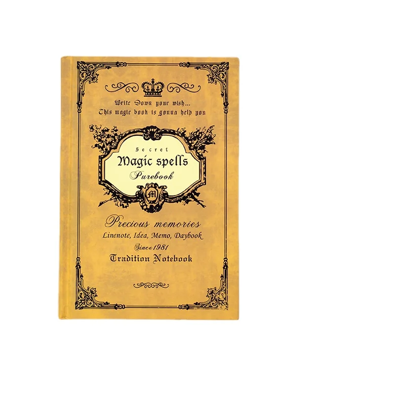 Cuaderno mágico grueso Retro europeo, libro diario creativo A5, regalos clásicos para estudiantes