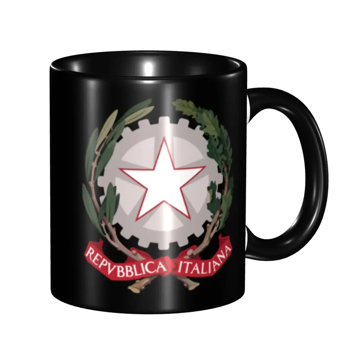 Customized Emblem Of Italy Coffee Mug DIY Italian Flag Ceramic Tea Milk Cup