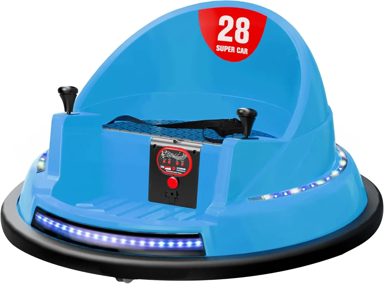 

Toddler Bumper Car with Remote Control, Safety Certified, Flashing Lights Music & 360 D