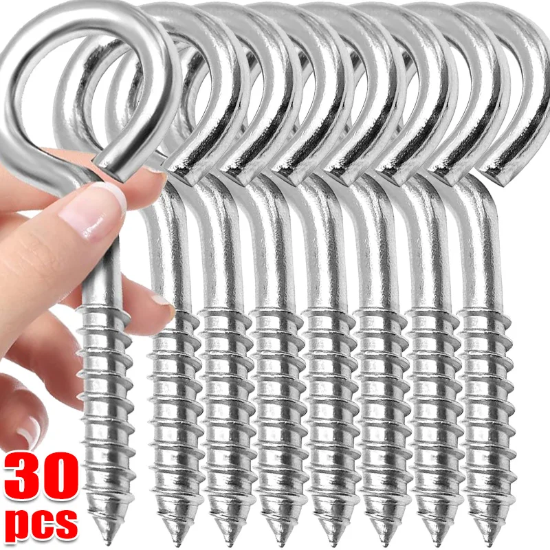 

30/2 шт. болты с проушиной из нержавеющей стали, саморезы с проушиной, сверхмощные болты с проушиной, винты, подвесные крючки для крепления кабелей, проводов