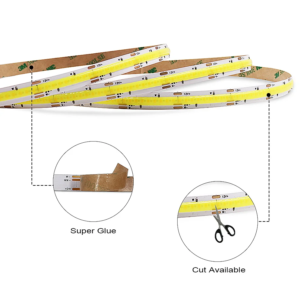 Tira de luces LED con control por voz, luces flexibles y regulables para Decoración de casa, Wifi, Zigbee, Tuya, Alexa, CCT, Bicolor, Smart Home