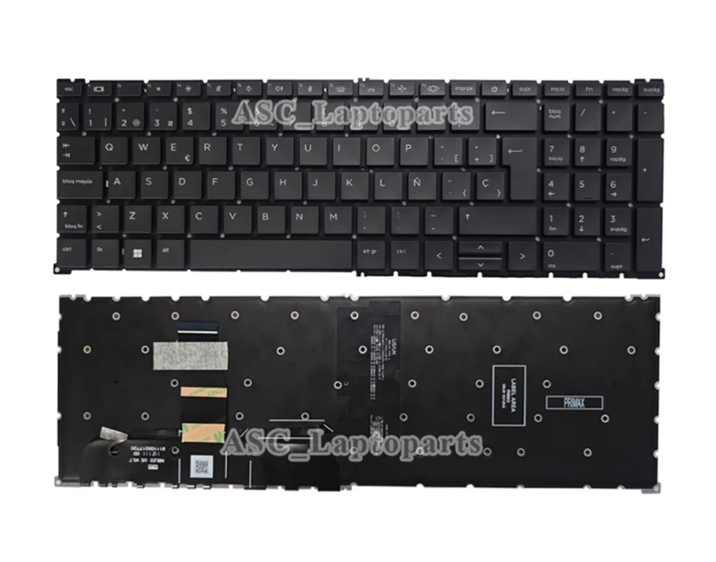 Nuevo teclado latino español para HP ZBook Fury 16 G9, Fury 16 G10 N19205- N192 portátil negro con retroiluminación blanca, sin marco