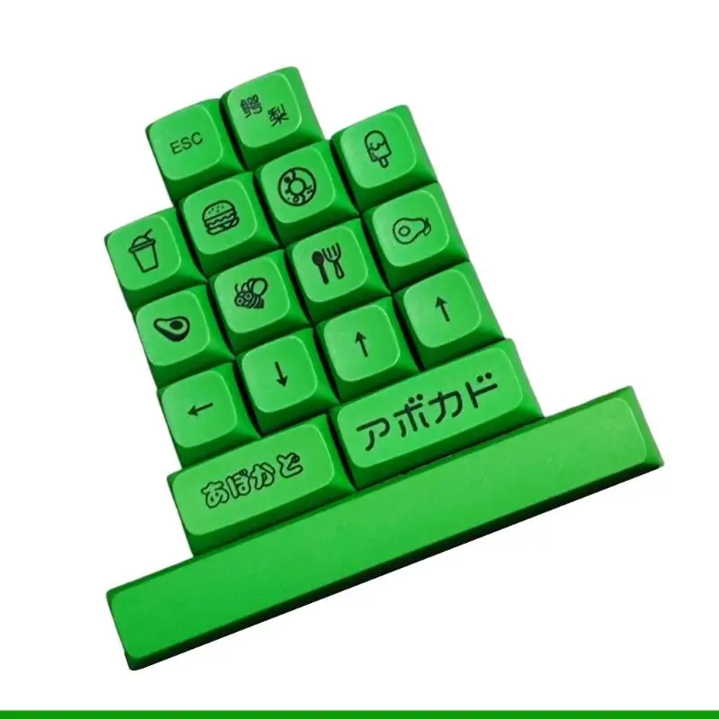 U55C 17Keys Keycap PBT Dye Sublimation Bees Cap XDA Profile Cover for DIY