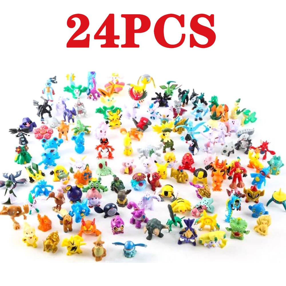 144 stks Pokemon Pikachu Action Figure Speelgoed Mini Figuren Model Speelgoed Pikachu Anime Kids Pop Verjaardag Kerstcadeaus