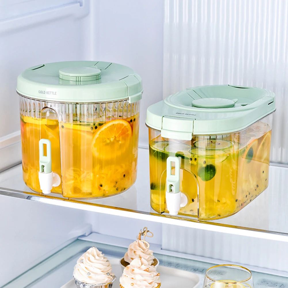 4L Leakproof Beverage Dispenser Large Capacity Lemonade Dispenser with Spigot & Lid Outdoor Water Bucket Clear for Home Kitchen