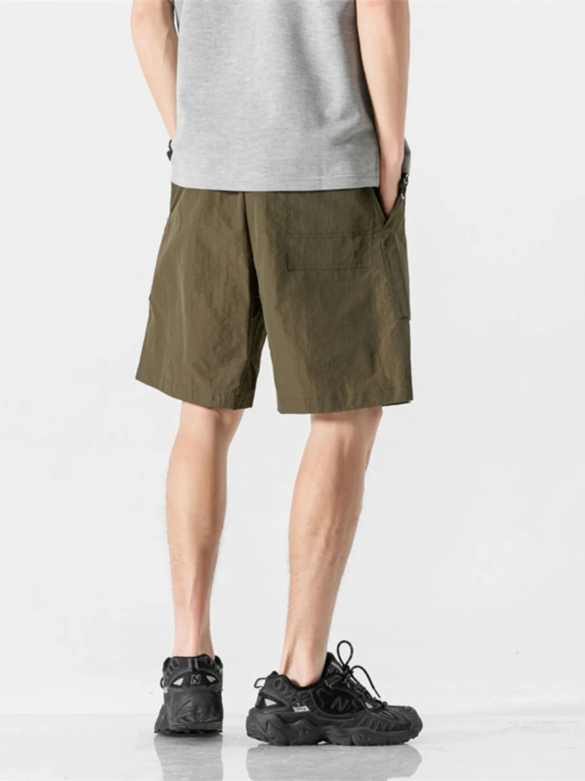 Pantalones Cargo con estampado de perro Walking The Dog, Shorts de diseño con bolsillo, estilo YAMAMOTO, de alta calidad, verano, 2024