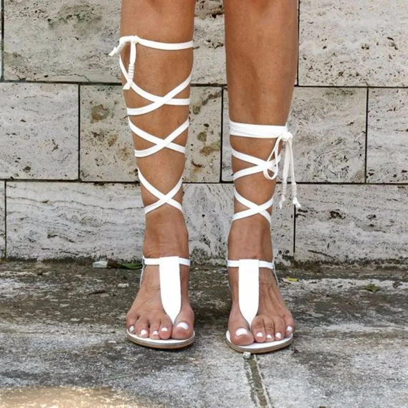 Women's Summer Ankle Strap Clip Flat Large Size Sandals
