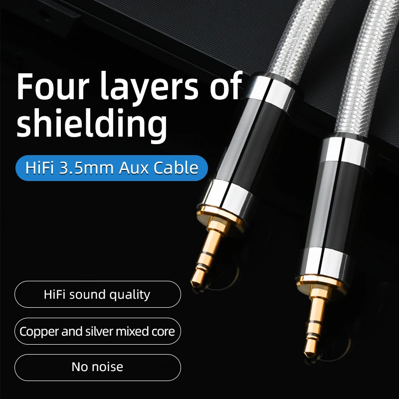 3.5mm Speaker cable Aux Cable Jack 3.5 Audio Cable for Phone Car Headphone Audio Cable For Amplifier DAP DA