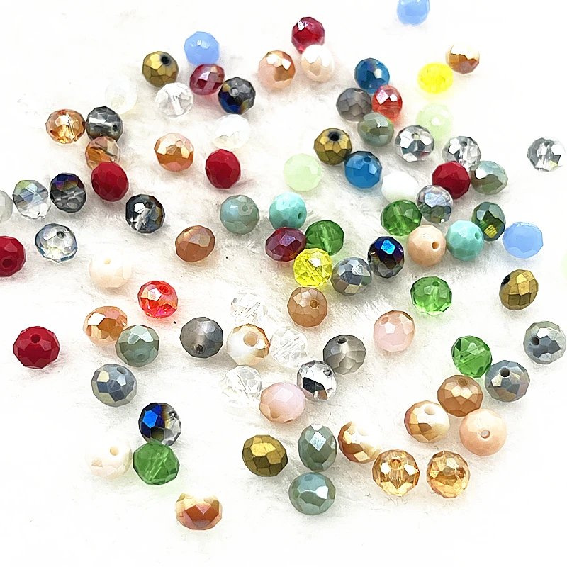 30pcs/lot 8x6mm Rondelle Austria Faceted Crystal Glass Beads,Wheel Beads,Transit Beads For Jewelry Making diy Bracelet Necklace