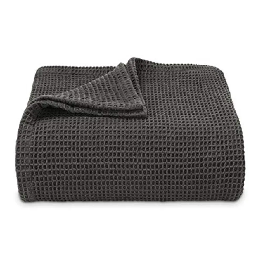 

Blanket Luxury Cotton Bedding Super Soft Essentials with Waffle Weave Knit Waffleweave