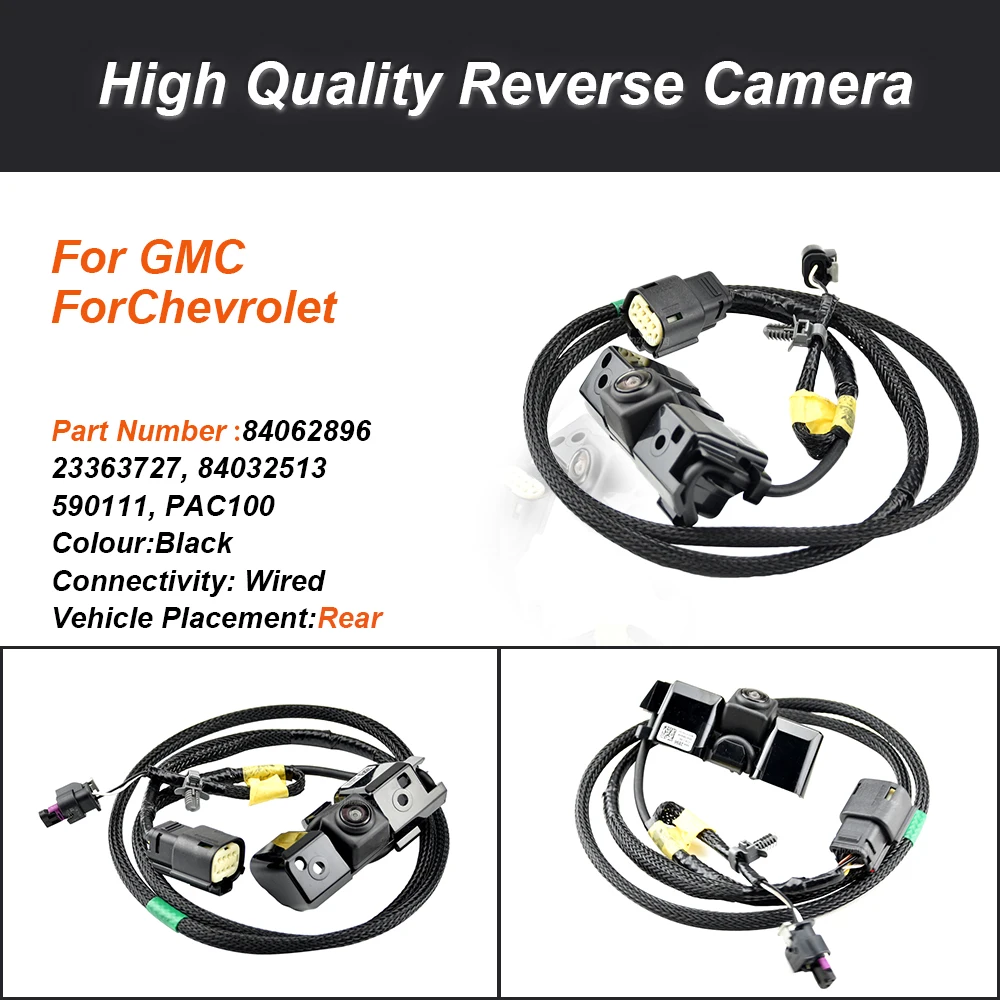 1PC Rear View Backup Camera Wired Car Parking Camera 84062896 84079952 For GMC Chevrolet Silverado 23244435