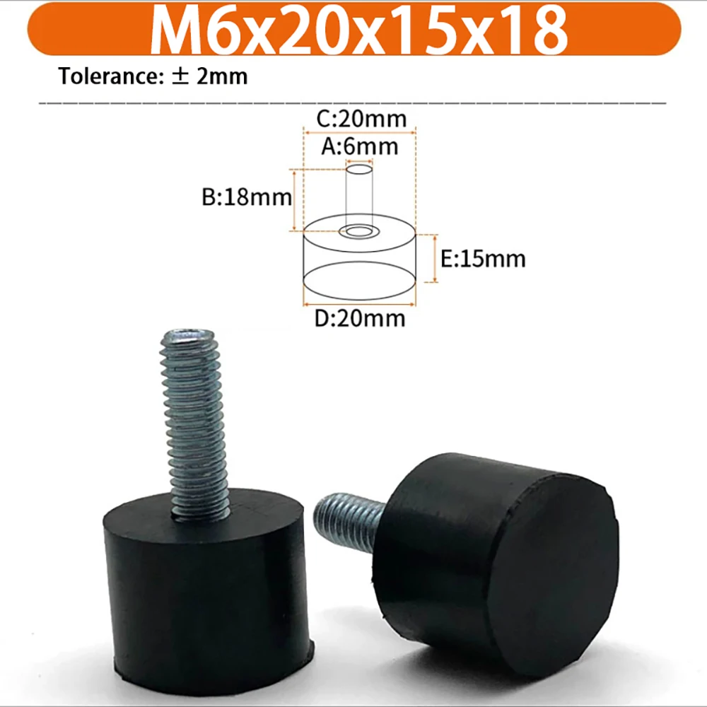M6 M8 M10 Rubber Verstelbare Voeten Pad Voeten Pad Met Schroef Tafel Stoel Balck Stelvoet Pad Meubilair Been anti-shock Bescherming