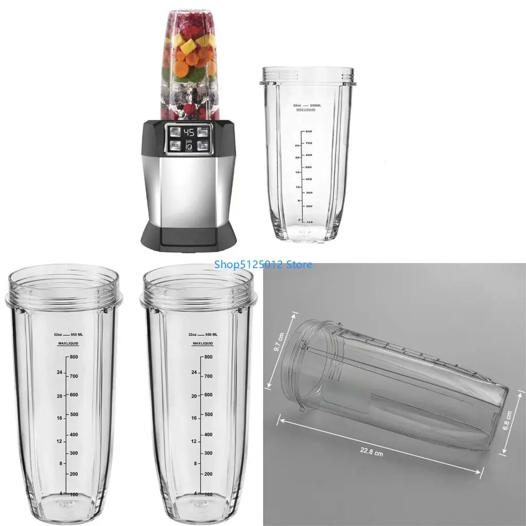 G8TC 2Pieces 950ml 32OZ Cups With Measuring Scale Cup For BL450 BL451 BL484 BL486CO BL480 BL481 BL482 BL483 BL484-30