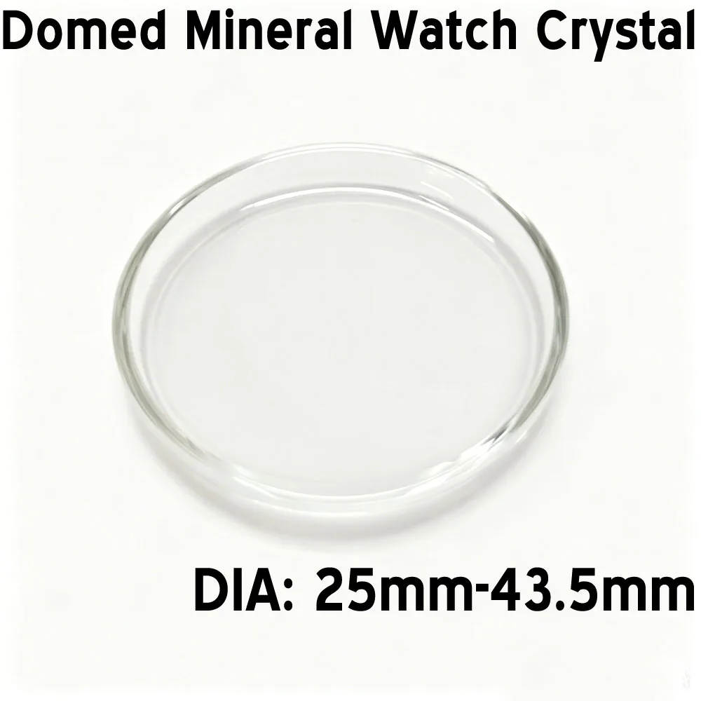 Lid Shaped Mineral Watch Glass Front Face Pot Cover 25mm-43.5mm Diameter High Domed Clear Watch Crystal Repair Tool Part