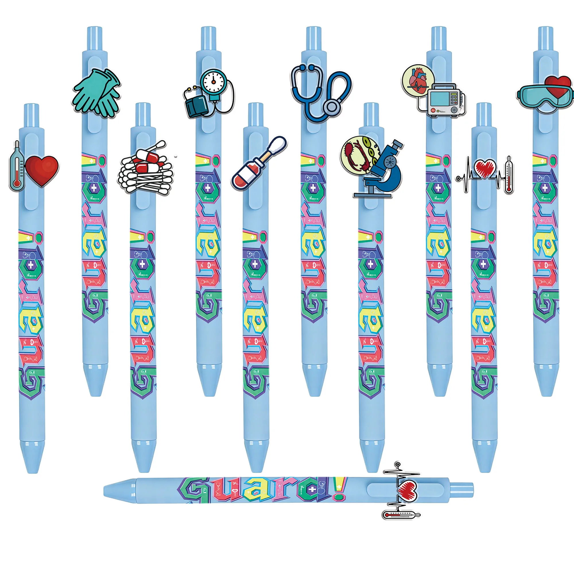

10pcs/14pcs Medical Equipment Series Signature Pen Nurse Pen Smooth Writing Suitable for Students to Write Signature