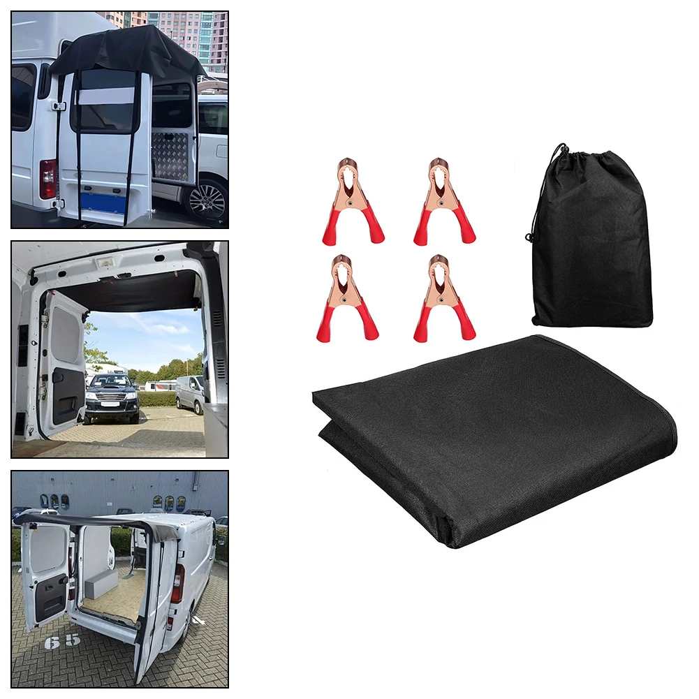 RV Rear Barn Door Awning Cover Waterproof Camping Tailgate Car Trailer RV Accessories Sunshade For Ford For Transit Van Mk7