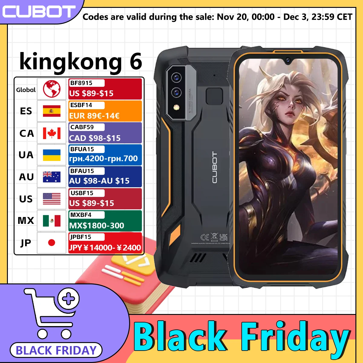 Cubot KingKong 6 Rugged Phone IP68&IP69K 6.088