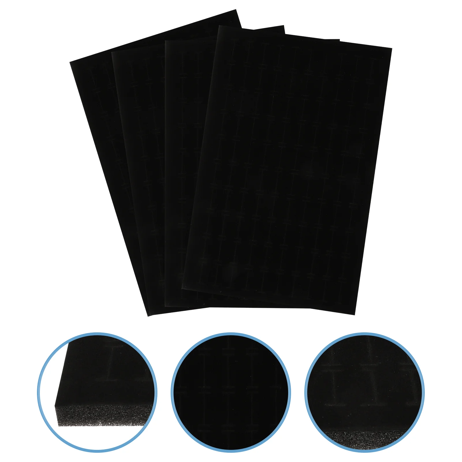 

4 Pcs Jewelry Box Pad Insert Display Mat Ear Sponge Supplies Boxes Ring Holder Drawer Badge Tray Earring