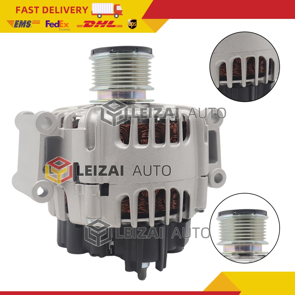 120 A/12 Volt CW 6-Groove Alternator for Mercedes-Benz W203 C230 2003-2005 1.8L  A2711540202, A2711540802, 0124515088, 2542582B