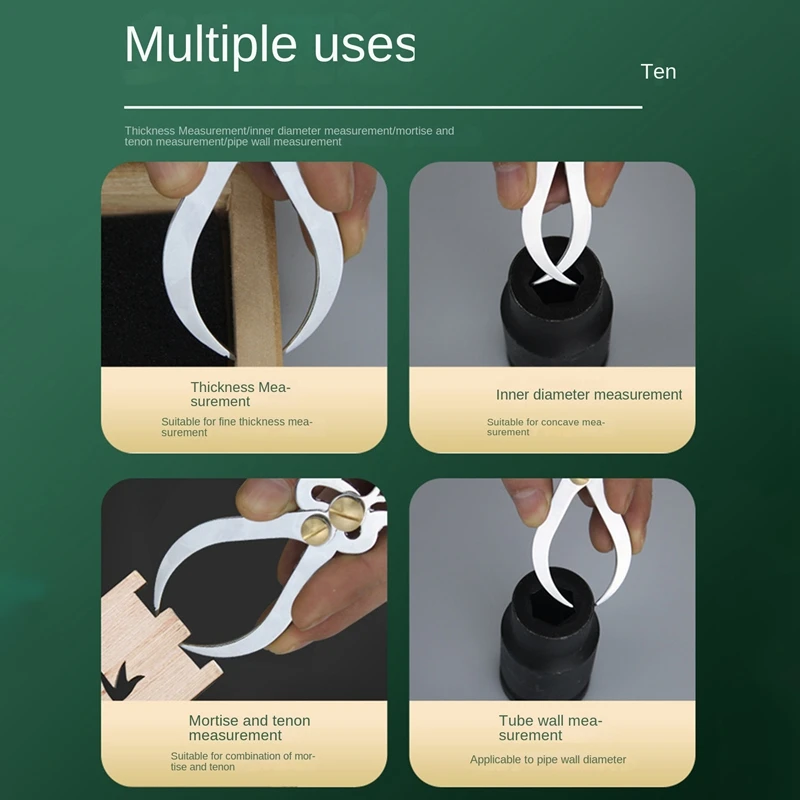 Clearance Gauge 3 Gauge Thickness Wall Thickness Measuring Gauge Inside And Outside Diameter Conversion Gauge Easy To Use