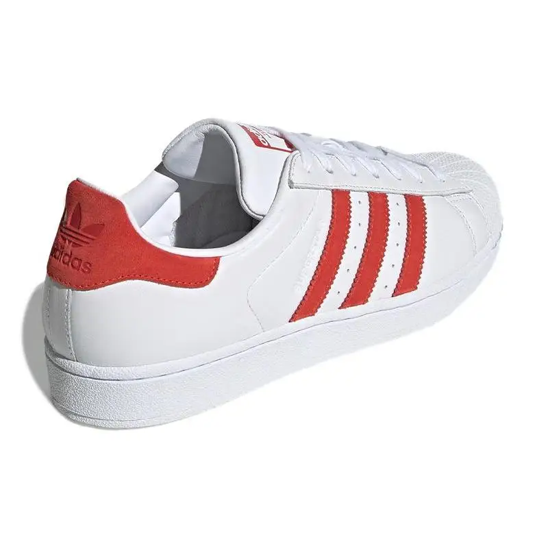 Adidas Superstar Active รองเท้าผ้าใบสีแดงรองเท้า EF9237