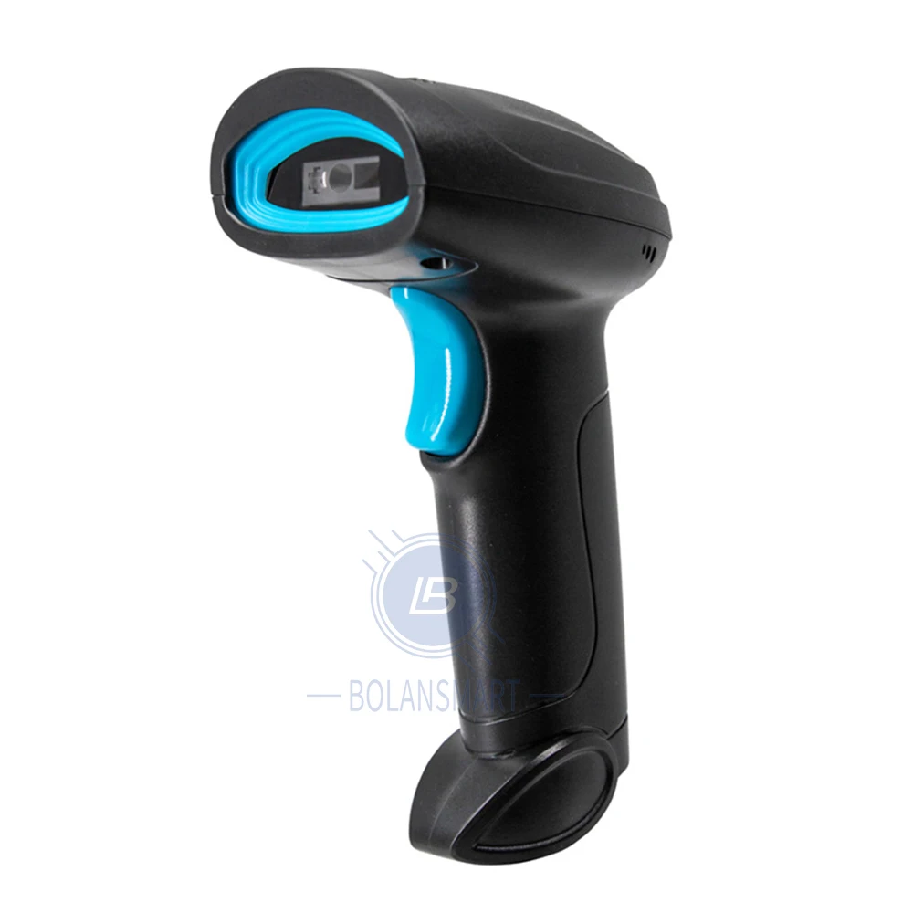 Wired Barcode Scanner sem fio, Bluetooth Bar Code Reader, Omni-Direcional Scanning para Supermercado, Produtos Logística, 1D, 2D