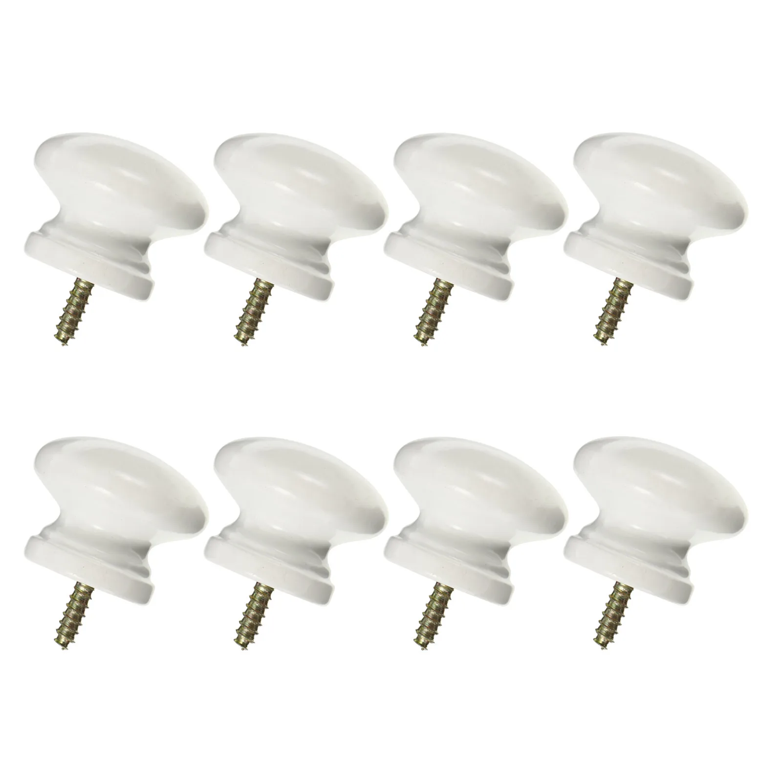 

8pcs Solid Wood Pull Handle Round Cabinet Knob Durable Wardrobe Hardware For Closet Furniture Replacement Door Handles