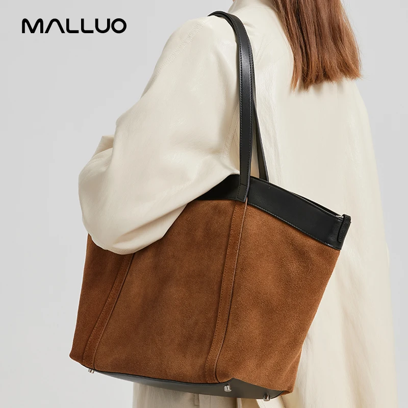 

Ladies Retro Soft Cowhide Handbags Women's Suede Cow Leather Shoulder Bag Female Fashion Trend Luxury Designer Hand Bags Winter