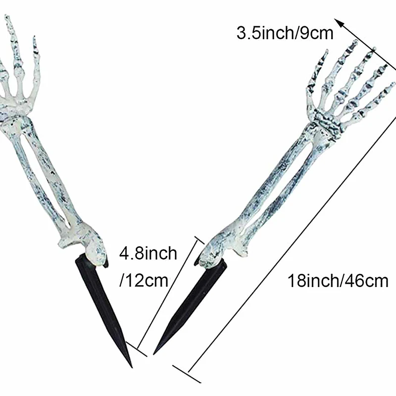 1Pc/Pair Halloween Scary Props Model Plastic Skeleton Hands Realistic Life Size Fake Human Hand Bone For Haunted House Decor image 6