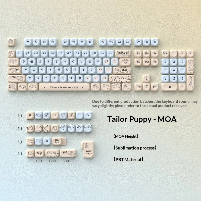 Keycap MOA height thermal sublimation 131 small full set mechanical keyboard customization