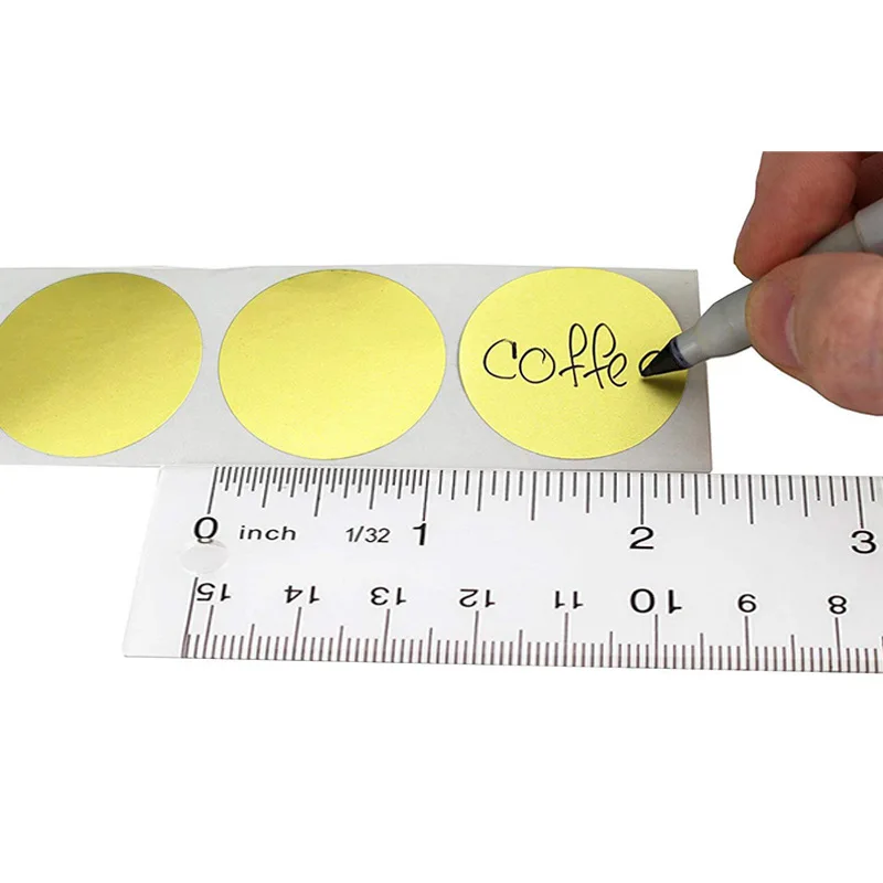 100-500pcs Labels Blank Round Golden Craft Stickers Seal Labels Theacher DIY Stickers For Package Sticker Stationery