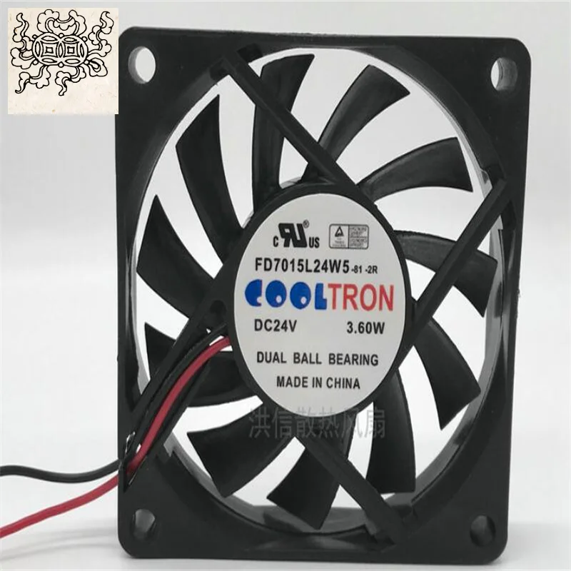 

Jinlingge для 24 В 3,60 Вт FD7015L24W5-81-2R 7 см 7015 двухпроводной инверторный охлаждающий вентилятор