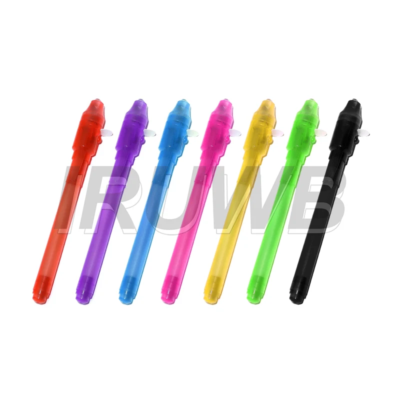 7PCS Invisible Ink Pen Spy Pen with UV Light Magic Marker for Secret Message Treasure Box Prizes Kids Party Favors Toys Gift