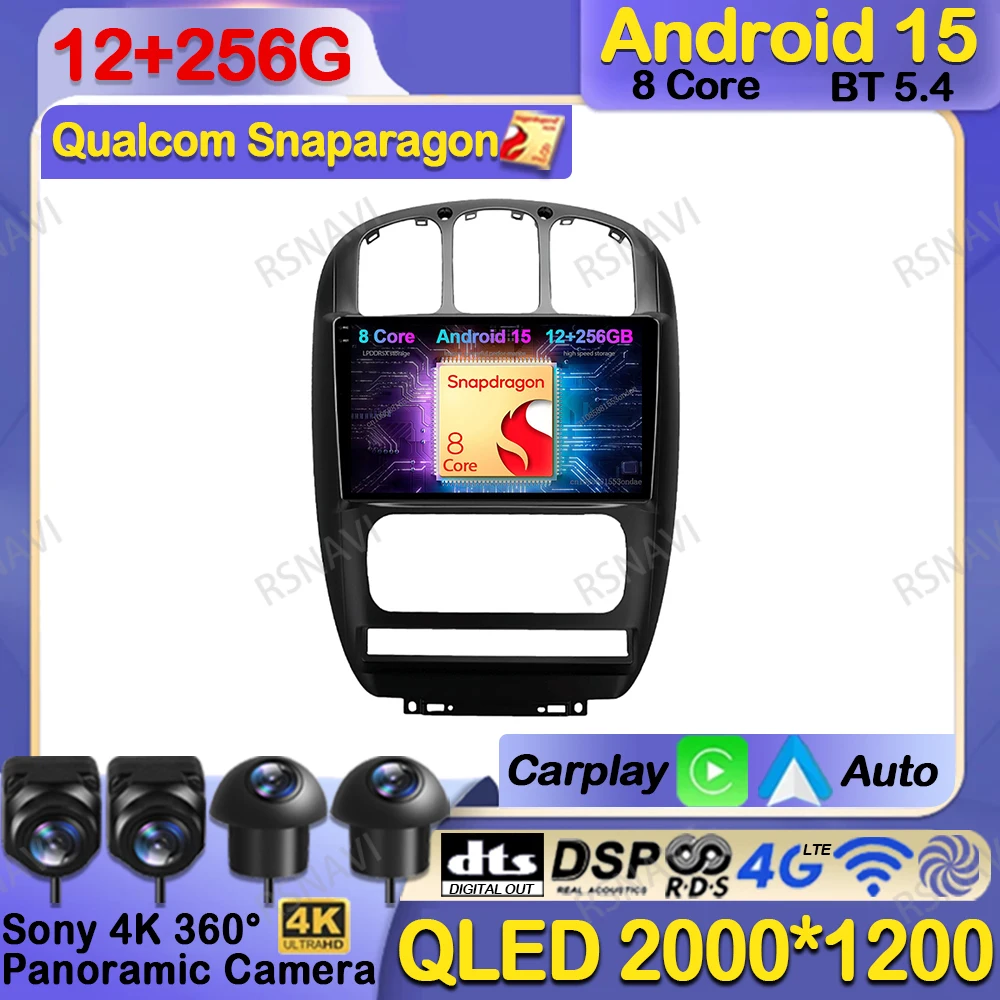 

Car Radio Android 15 For Dodge Caravan 4 For Chrysler Grand Voyager RS 2000 - 2012 Viedo Player Multimedia DSP 5G WIFI Head Unit