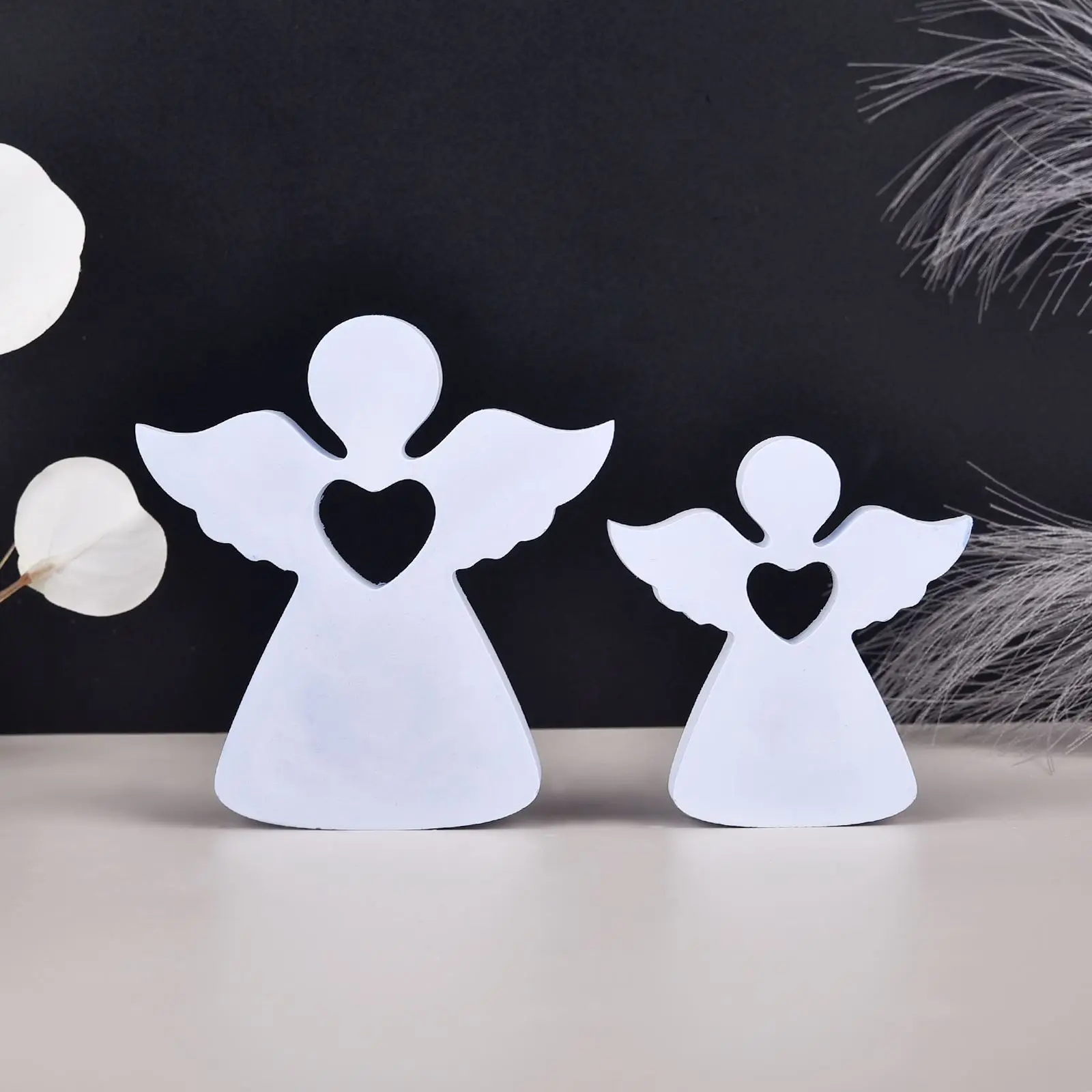 3D Angel Candle Mold Little Wing Angel Resin Angel Pendant Silicone Mold DIY Plaster Concrete Resin Ornament Gifts Home Decor