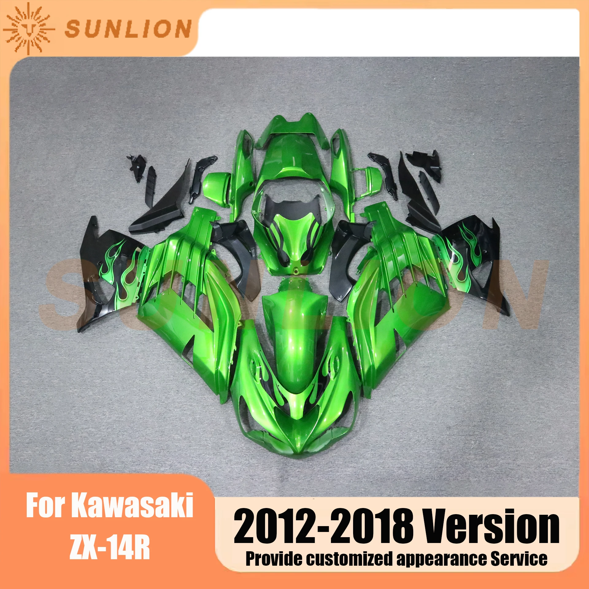 For Kawasaki ZX-14R 2012 - 2018 Fairings Full Motorcycle Kit For Kawasaki ZX14R Full Fairing Kit ABS Injection Molding Material